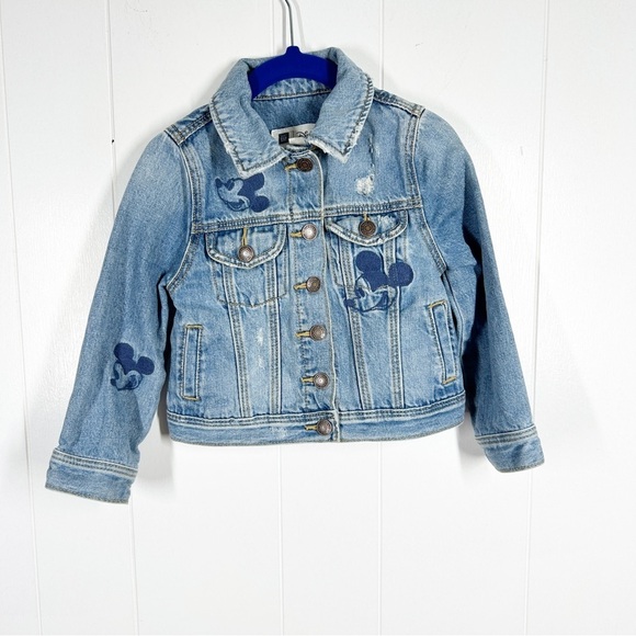 Gap x Disney Denim Mickey Embroidered Jean Jacket 3M